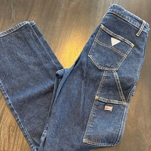 GUESS Blue Carpenter Denim Jeans with Logo Patch